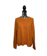 J. Crew Relaxed Saddle Sleeve Crewneck Wool Blend Sweater Orange Slice -... - £29.72 GBP