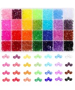 1960Pcs Crystal Beads For Jewelry Making, Small Crystal Acrylic Beads Fa... - £15.71 GBP