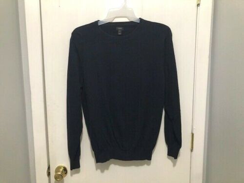 J.CREW Men&#39;s Rugged Cotton Sweatshirt Crewneck Sweater Blue SZ Large - $11.87