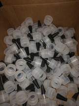 100 PACK 24/410  Yorker Spout Cap W/ Long  Black Tip FOR 24/410 Containers￼ - $29.70