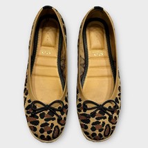 KELLY AND KATIE Leopard Knit Slip On Animal Print Espadrille Flats Size 8.5 - $29.03