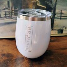 BrüMate Uncork'd Stainless Steel Insulated Wine Tumbler White With Lid 14oz - $4.95