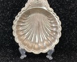 Silver-Colored Clam Bowl Candy Dish Scalloped Edge Trinket Dish Seashell... - £7.44 GBP