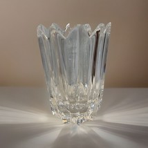 Orrefors Clear Crystal Art Glass Lily Shaped Vase Sweden Signed 4574 VTG - £67.38 GBP