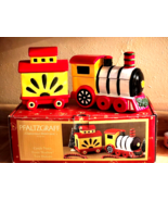 Vintage1999  Pfaltzgraff Christmas Heritage Train Car Candy Cookie Jar W... - £13.47 GBP