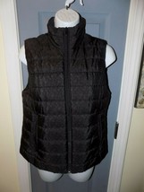 Ann Taylor Loft Black Floral Puffer Vest Size S Women&#39;s Euc - £20.12 GBP