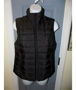 ANN TAYLOR LOFT BLACK FLORAL PUFFER VEST SIZE S WOMEN&#39;S EUC - €27,65 EUR