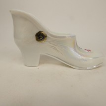 Vintage Westmoreland Glass Co White Iridescent Porcelain Shoe Slipper ADK0S - £7.85 GBP