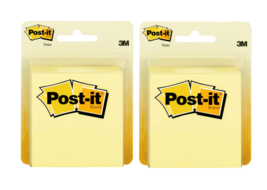 Post it Notes, 3 in x 3 in, Canary Yellow, 4 Pads 2 Pack - $13.43