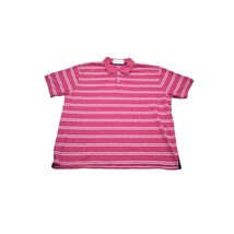 St Johns Bay Shirt Mens 2XL Pink Stripes Polo Short Sleeve Heritage Piqu... - £17.02 GBP