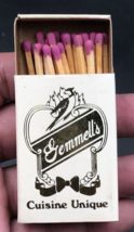 Gemmell&#39;s Restaurant Gold Foil Matchbook Costa Mesa CA Matchbox - £7.43 GBP