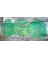 Green Vinyl Banana Leaf Runner 15&quot; x 38&quot; Tropical Luau Decor - €17,18 EUR