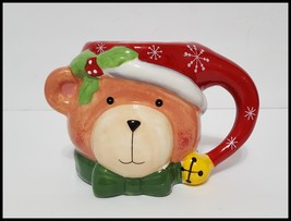 NEW Certified International Christmas Bear Figural Mug 16 OZ Ceramic - $13.99