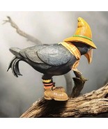 Dept 56 Halloween Crow Votive Holder Hat Scarf Boots Raven Blackbird Sca... - $49.02 CAD