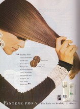 1993 Pantene Hair Shampoo Sexy Brunette Vintage Print Ad 1990s - $5.95