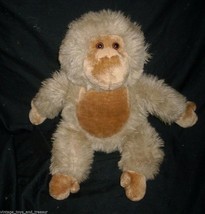 14&quot; Vintage California Stuffed Toys Brown Monkey Animal Plush Toy Ape Chimp Tan - £22.51 GBP