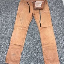 Footprint Manufacture Jeans Men 36x33 Brown Straight Denim Pants Outdoor - $527.87 MXN