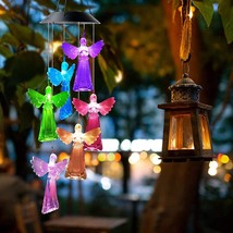 Solar Powered Wind Chimes With Led Light Home Decoration - £14.34 GBP+