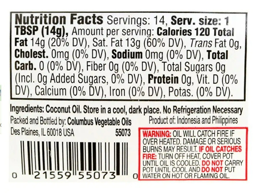 Coconut Oil 100% Pure Refined, 7.25-oz. Item image 2