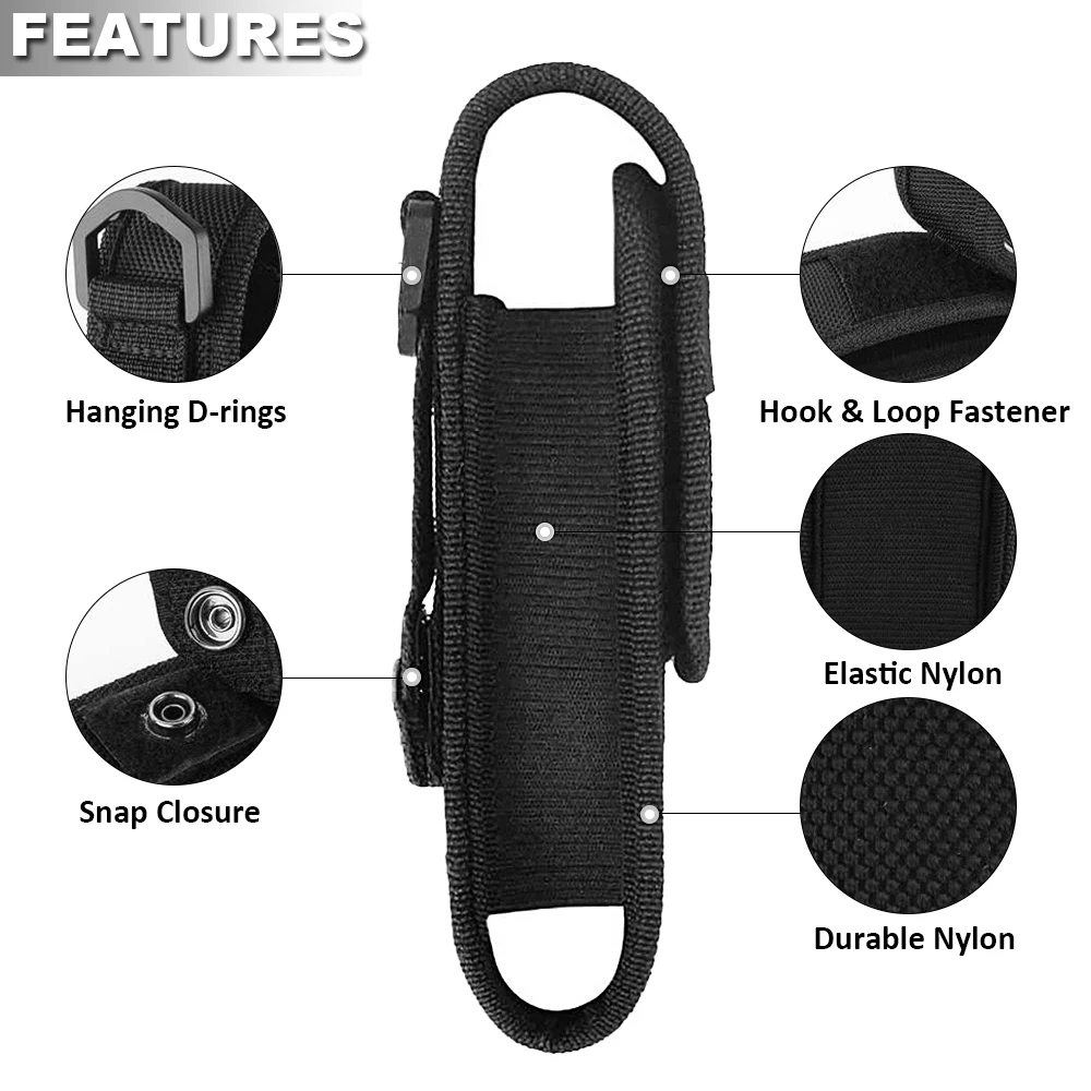 Sporting A T220 Flashlight Pouch Molle LED Torch Holster Multitool Flashlight Po - £23.35 GBP