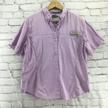 Columbia Sportswear Fishing Shirt Womens Sz L Vented Purple Outdoors - £11.09 GBP