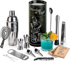 Mixology Bartender Kit 14 Piece Cocktail Shaker Set Bar Tool Set for Hom... - £43.18 GBP