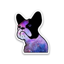 French Bulldog Frenchie Galaxy Vinyl Sticker 3.5&quot;&quot; Tall Includes Two Sti... - £9.33 GBP