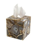 6&quot; Brown Agate Tissue Box Holder Handmade Bathroom Accessories Collectib... - £263.90 GBP