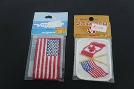 Pair of Voyager originals patriotic flag USA Canada patches  NOS NIP NRFP - $12.00