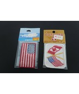 Pair of Voyager originals patriotic flag USA Canada patches  NOS NIP NRFP - £8.97 GBP