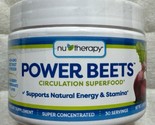 Nu-Therapy Power Beets Super Concentrated Circulation Superfood 30 Servi... - $19.98