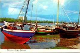 Bahamian Sloops Bahamas Boats Stormy Clouds Vintage Postcard - £7.38 GBP