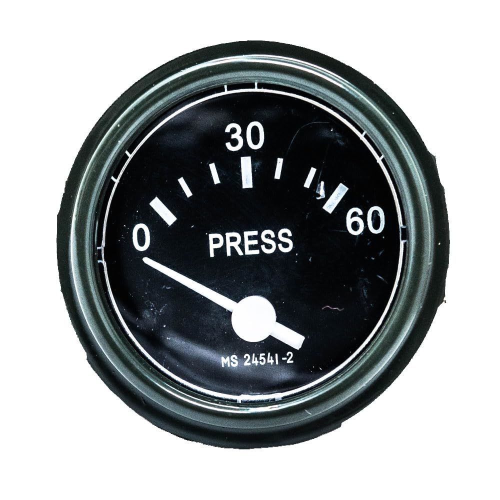 Federal Military Parts 0-60 PSI Oil Pressure Gauge, Compatible with All ... - $71.99