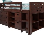 Donco Kids 780-Cp Circles Low Loft Bed/Cappuccino, Dark Cappuccino - $1,480.99