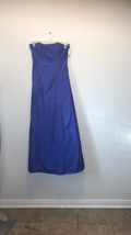 Jessica McClintock Blue Gown Size 9/10 Vintage Rhinestone Trim - £69.85 GBP