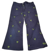 Vintage Lilly Pulitzer White Label Navy Blue w/ Shamrocks Sz 4 Girls Pants - £18.87 GBP