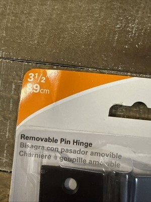 National Hardware N241-190, 3-1/2" Removable Pin Hinge, Satin Black Finish Item image 2