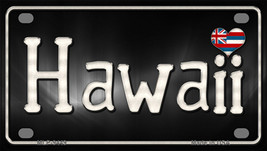 Hawaii Flag Script Novelty Mini Metal License Plate Tag - £11.74 GBP