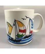 Otagiri Multi-Color Sailboats Spinnakers Regatta Mug Cup 12 oz Made in J... - £20.98 GBP