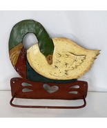 Handmade Metal Country Craft Folk Art Deco Goose Heart Kitchen Bath Towe... - £11.65 GBP