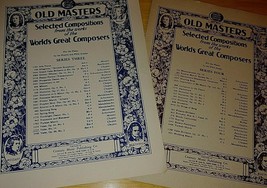 2 Vtg Old Masters Sheet MUSIC-FUNERAL MARCH/VALSE No. 14-NO MARKINGS-EXCELLENT - £11.19 GBP