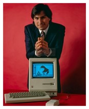 Steve Jobs Posing With Macintosh Apple Computer 1984 8X10 Photo - £8.90 GBP