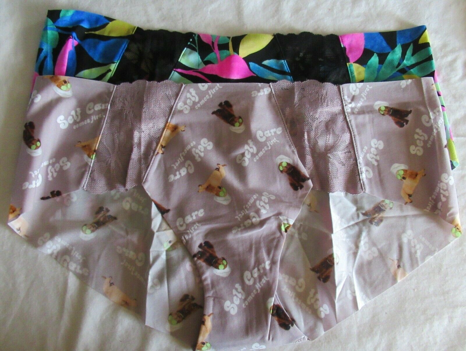 Pink by Victoria&#39;s Secret Panty NO SHOW LACE TRIM HIPSTER Size XXL Doubl... - £12.82 GBP