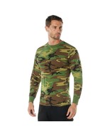 Long Sleeve Shirt Woodland Camo Tactical Military Hunting Rothco Tee Siz... - €18,02 EUR+