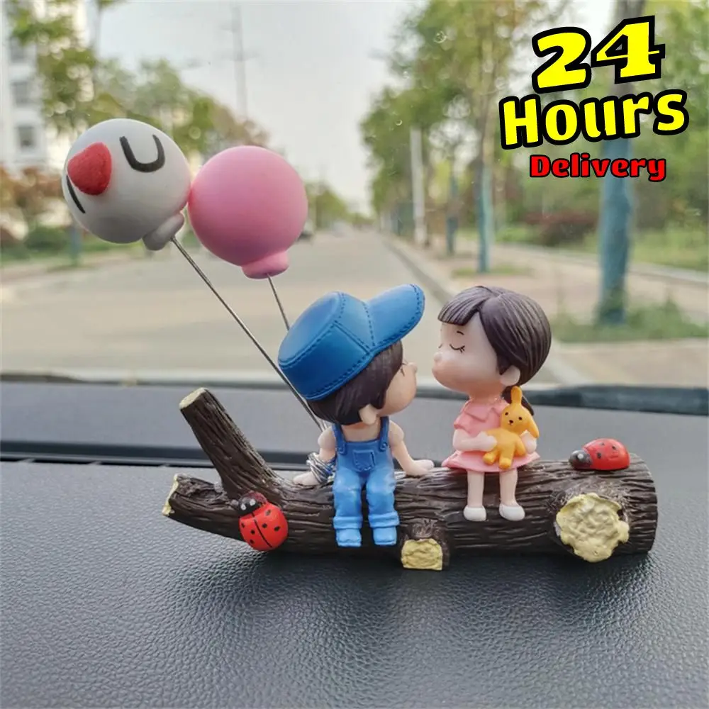 Car Decoration Car Air Outlet Clip Cute Cartoon Couples Action Figure Balloon - £11.23 GBP+