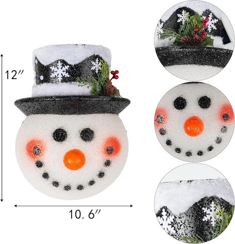 FUNPENY 2 Pack Snowman Christmas Porch Light Covers 12 Inch, Christmas Outdoor D Item image 5
