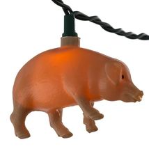 Pink Pigs Farm Animals Christmas Light Set of 10 Lights Decoration - $24.73