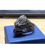 Solid 925 Sterling Silver Handmade Mens Heavy Eagle Ring Size S 21g up - £51.90 GBP