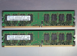 2GB 2x1GB PC2-6400 Samsung M378T2953EZ3-CF7 DDR2-800 Desktop Ram Memory Kit Dimm - $8.79