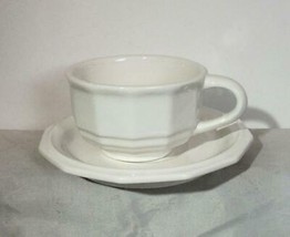 Vintage Pfaltzgraff Heritage White Cup and Saucer 2 Sets - £10.90 GBP